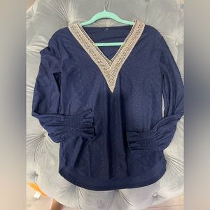 Women's navy blouse/ shirt